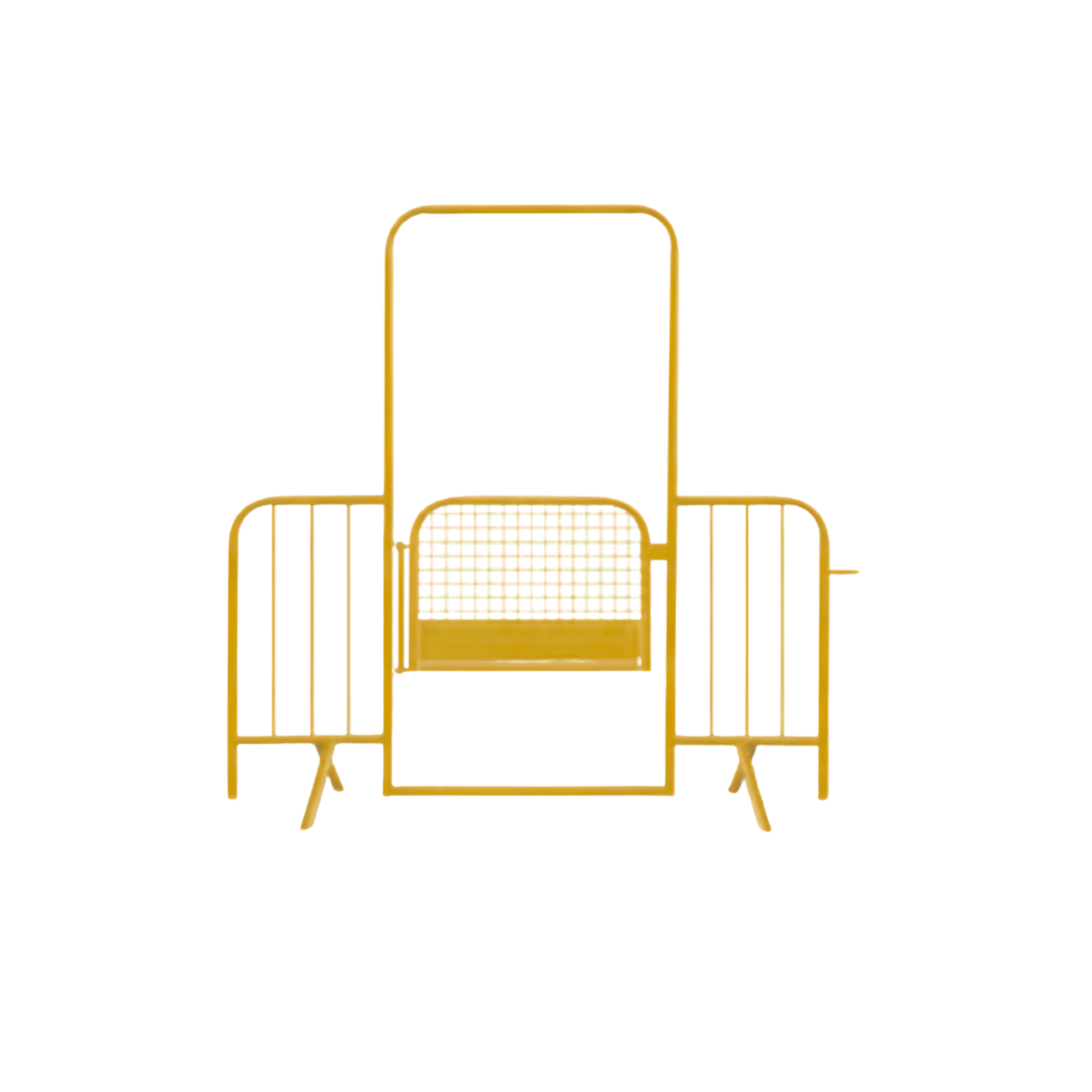 Absperrgitter mit Tür in Farben