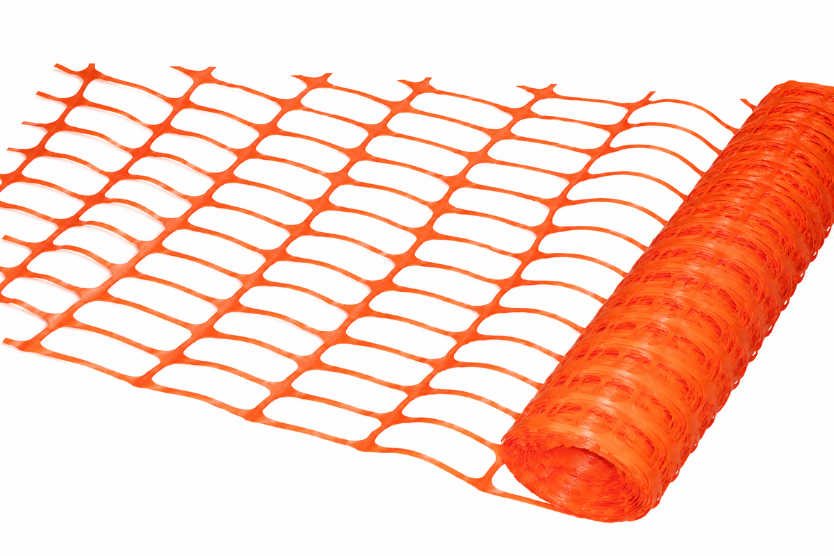 Orange Plastic Site Safety Mesh 1m x 50m