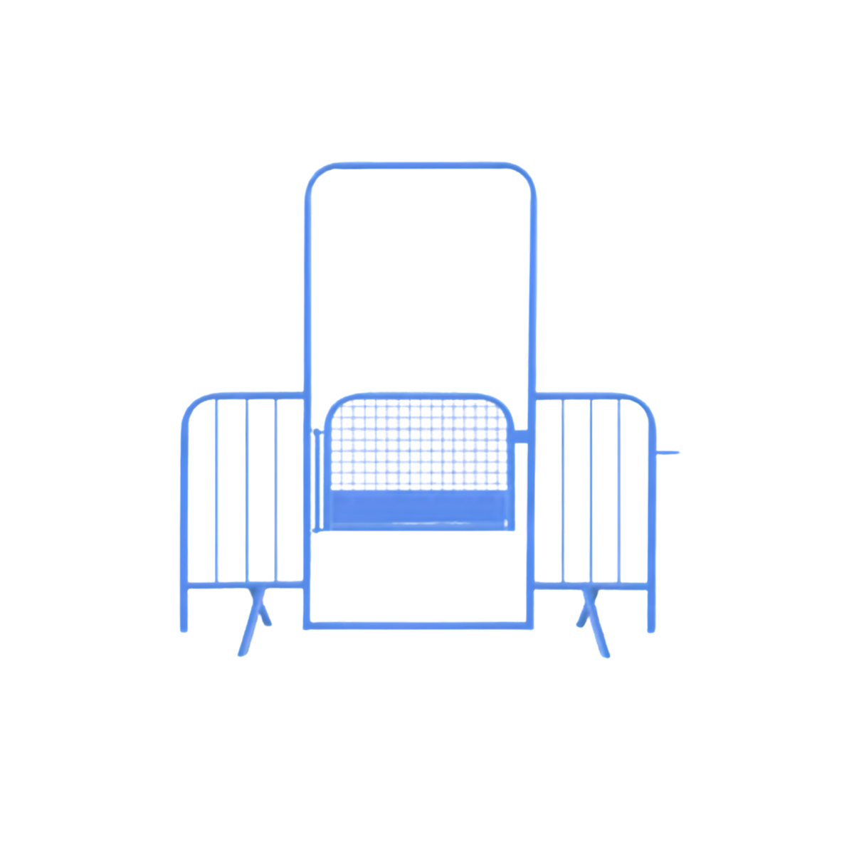 Absperrgitter mit Tür in Farben