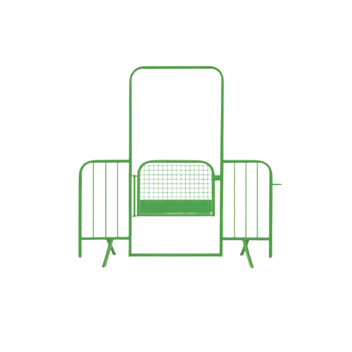 Absperrgitter mit Tür in Farben