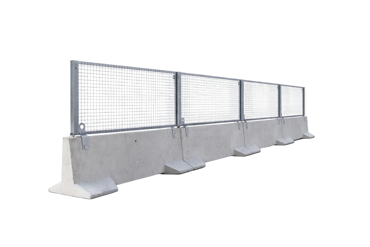 Reinforced Concrete Barrier with Mesh Panel
