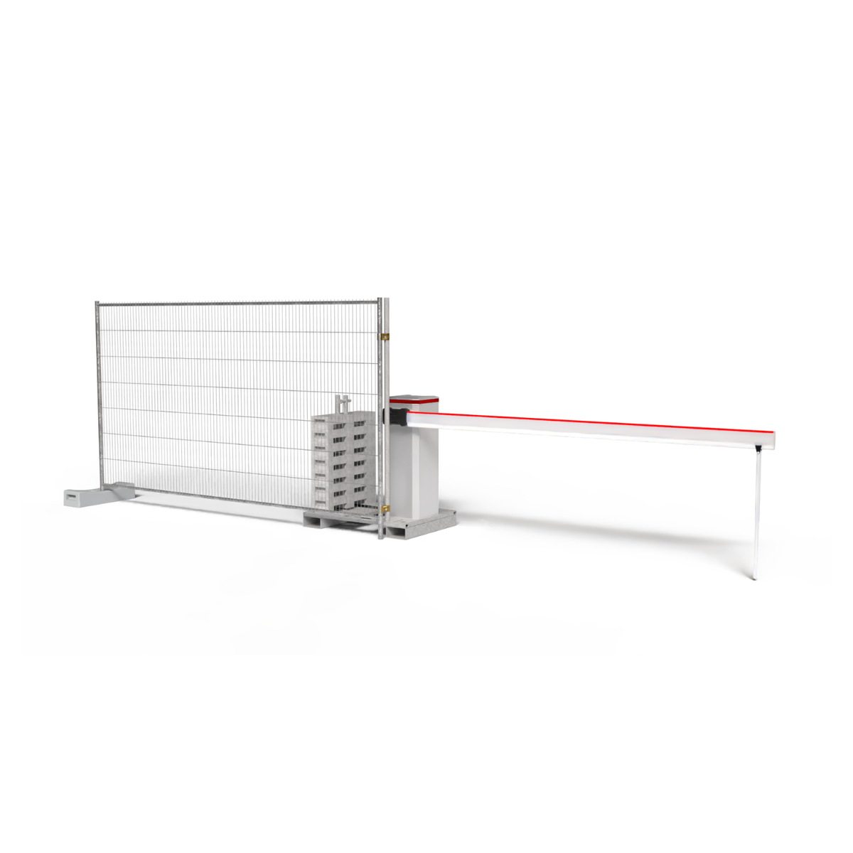 Mobile Boom Barrier - With fence panel